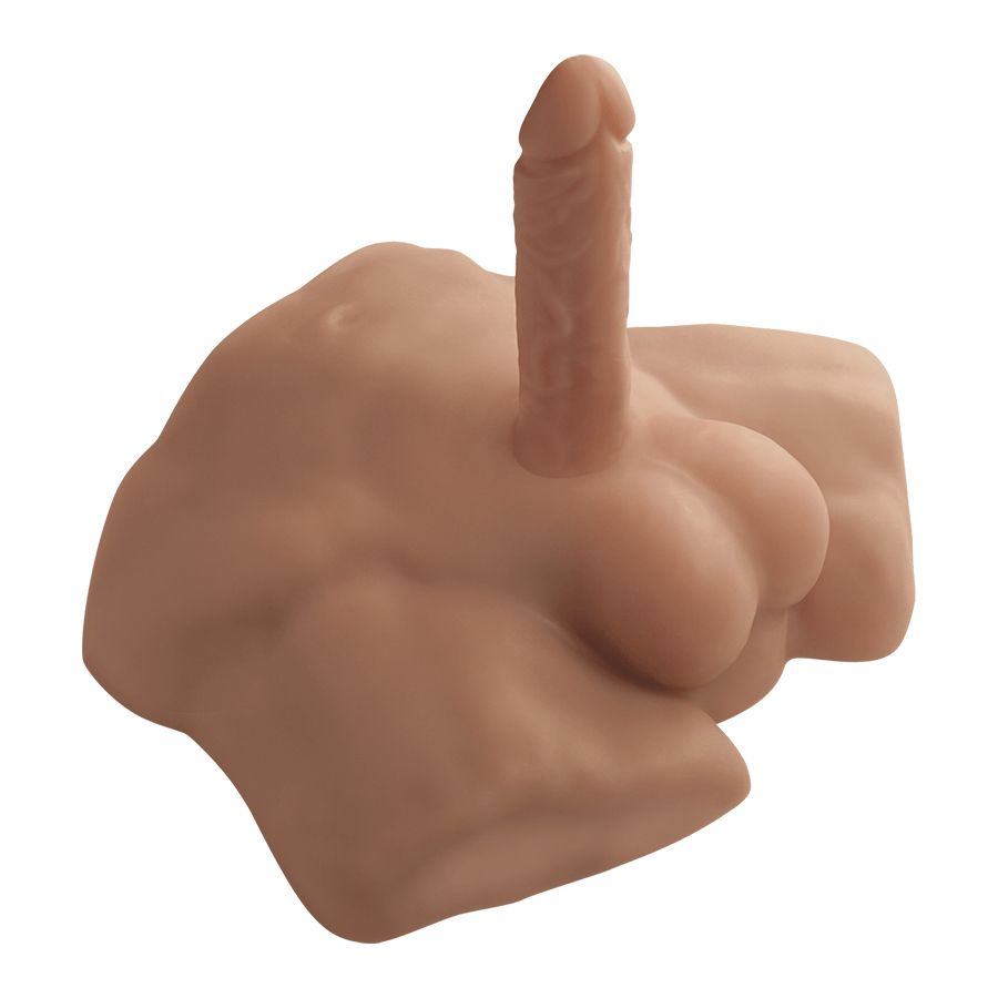 Карамельный мужской полуторс с фаллоимитатором SILEXD Apollo S 7 - Adrien Lastic