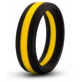 Черно-желтое силиконовое эрекционное кольцо Silicone Go Pro Cock Ring - Blush Novelties - в Керчи купить с доставкой