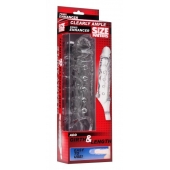 Прозразная закрытая насадка на пенис с поддержкой мошонки Clearly Ample Penis Enhancer - 22 см. - XR Brands - в Керчи купить с доставкой