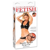 Черный податливый страпон Posable Partner Strap-On - 17,8 см. - Pipedream - купить с доставкой в Керчи