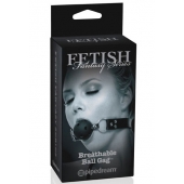 Черный кляп с дырочками Breathable Ball Gag - Pipedream - купить с доставкой в Керчи