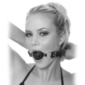 Черный кляп с дырочками Breathable Ball Gag - Pipedream - купить с доставкой в Керчи
