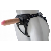 Черный пояс-трусики с насадкой  Soft-Принц  - 17 см. - LOVETOY (А-Полимер) - купить с доставкой в Керчи