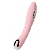 Розовый силиконовый вибратор с электростимуляцией TESLA G-POINT - 21 см. - ToyFa - купить с доставкой в Керчи