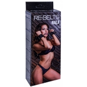 Черные кожаные наручники Naila - Rebelts - купить с доставкой в Керчи