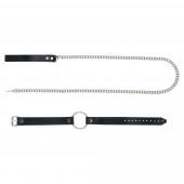 Черный поводок и чокер с кольцом Rada - Rebelts - купить с доставкой в Керчи