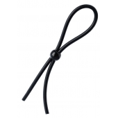 Черное лассо на пенис с одной бусиной - A-toys - в Керчи купить с доставкой