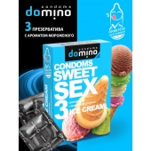 Презервативы для орального секса DOMINO Sweet Sex с ароматом мороженого - 3 шт. - Domino - купить с доставкой в Керчи