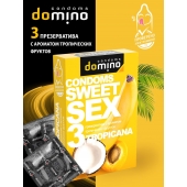 Презервативы для орального секса DOMINO Sweet Sex с ароматом тропических фруктов - 3 шт. - Domino - купить с доставкой в Керчи