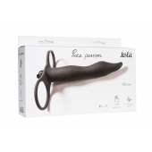 Черная вибронасадка для двойного проникновения Flirtini - 15,9 см. - Lola Games - купить с доставкой в Керчи