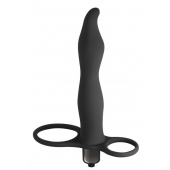 Черная вибронасадка для двойного проникновения Flirtini - 15,9 см. - Lola Games - купить с доставкой в Керчи