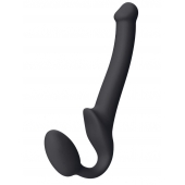 Черный безремневой страпон Silicone Bendable Strap-On S - Strap-on-me - купить с доставкой в Керчи