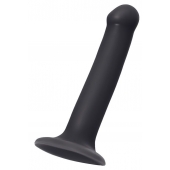 Черный фаллос на присоске Silicone Bendable Dildo M - 18 см. - Strap-on-me - купить с доставкой в Керчи