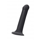 Черный фаллос на присоске Silicone Bendable Dildo L - 19 см. - Strap-on-me - купить с доставкой в Керчи