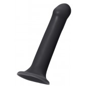 Черный фаллос на присоске Silicone Bendable Dildo L - 19 см. - Strap-on-me - купить с доставкой в Керчи