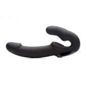 Черный безремневой страпон Urge Silicone Strap On с пультом ДУ - 24 см. - XR Brands - купить с доставкой в Керчи