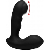Черный стимулятор простаты Alpha-Pro 7X P-Milker Silicone Prostate Stimulator with Milking Bead - XR Brands - в Керчи купить с доставкой
