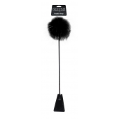 Черный стек Feather Crop с пуховкой на конце - 53,3 см. - Pipedream - купить с доставкой в Керчи