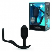 Черное эрекционное кольцо с анальным плагом Snug   Tug - b-Vibe - в Керчи купить с доставкой