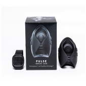 Темно-серый инновационный мужской осциллятор PULSE SOLO LUX с пультом ДУ - Hot Octopuss - в Керчи купить с доставкой