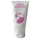 Лубрикант на водной основе с ароматом малины Love Protection Raspberry - 50 мл. - Lola Games - купить с доставкой в Керчи