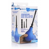 Анальный душ с 3 насадками Premium One-way Valve Anal Douche Set - XR Brands - купить с доставкой в Керчи
