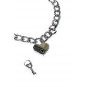 Серебристый ошейник Embrace с ключиком - Lola Games - купить с доставкой в Керчи