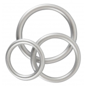 Набор из 3 эрекционных колец под металл Metallic Silicone Cock Ring Set - Orion - в Керчи купить с доставкой