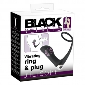 Черное эрекционное кольцо с анальной вибропробкой Vibrating Ring   Plug - Orion - в Керчи купить с доставкой
