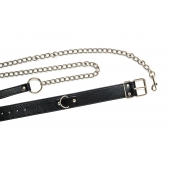 Черный ошейник с поводком Wild - Lola Games - купить с доставкой в Керчи