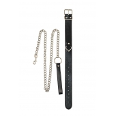 Черный ошейник с поводком Wild - Lola Games - купить с доставкой в Керчи