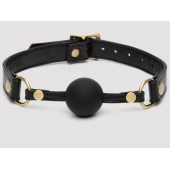 Черный кляп-шар Bound to You Faux Leather Ball Gag - Fifty Shades of Grey - купить с доставкой в Керчи