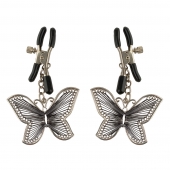Зажимы на соски с бабочками Butterfly Nipple Clamps - Pipedream - купить с доставкой в Керчи