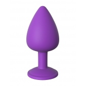 Фиолетовая анальная пробка со стразом Her Little Gem Large Plug - 9,5 см. - Pipedream - купить с доставкой в Керчи