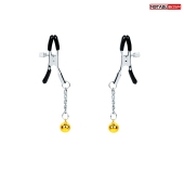 Оригинальные зажимы на соски с желтыми шариками - Notabu - купить с доставкой в Керчи