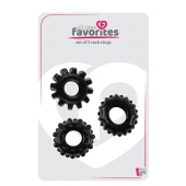 Набор из 3 черных эрекционных колец SET OF 3 COCKRINGS - Dream Toys - в Керчи купить с доставкой