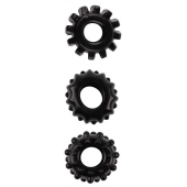 Набор из 3 черных эрекционных колец SET OF 3 COCKRINGS - Dream Toys - в Керчи купить с доставкой