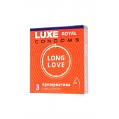 Презервативы с продлевающим эффектом LUXE Royal Long Love - 3 шт. - Luxe - купить с доставкой в Керчи