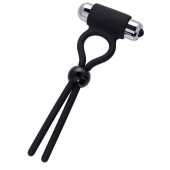 Черное эрекционное лассо Ect с виброэлементом - A-toys - в Керчи купить с доставкой