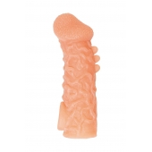 Телесная закрытая насадка с шершавой головкой Cock Sleeve Size M - 15,6 см. - KOKOS - в Керчи купить с доставкой