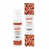Разогревающее массажное масло  с ароматом клубники Gourmet Strawberry - 50 мл. - Exsens - купить с доставкой в Керчи