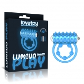 Голубое, светящееся в темноте виброкольцо Lumino Play Vibrating Penis Ring - Lovetoy - в Керчи купить с доставкой