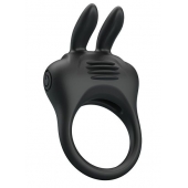 Черное эрекционное кольцо с вибрацией Davion - Baile - в Керчи купить с доставкой