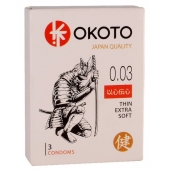 Тонкие презервативы OKOTO Thin Extra Soft - 3 шт. - Sitabella - купить с доставкой в Керчи