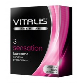 Презервативы с пупырышками и кольцами VITALIS PREMIUM sensation - 3 шт. - Vitalis - купить с доставкой в Керчи