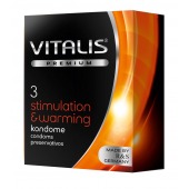 Презервативы VITALIS PREMIUM stimulation   warming с согревающим эффектом - 3 шт. - Vitalis - купить с доставкой в Керчи