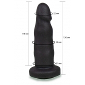 Черная реалистичная насадка-фаллоимитатор с головкой - 13 см. - LOVETOY (А-Полимер) - купить с доставкой в Керчи