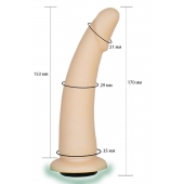 Телесная гладкая насадка-фаллоимитатор Harness - 17 см. - LOVETOY (А-Полимер) - купить с доставкой в Керчи