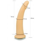 Телесная гладкая насадка-фаллоимитатор Harness - 20 см. - LOVETOY (А-Полимер) - купить с доставкой в Керчи