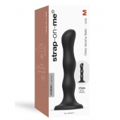 Черная насадка Strap-On-Me Dildo Geisha Balls size M - Strap-on-me - купить с доставкой в Керчи